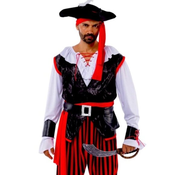 Spooktacular Pirate Men Costume Size Small - Picture 4 of 12